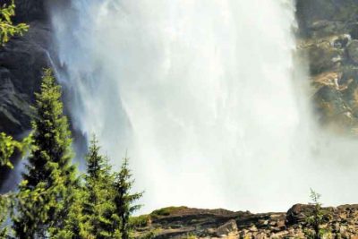 Gorgeous scenery of the Krimml Waterfalls in National Park Hohe Tauern.