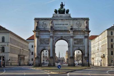 Munich city Siegestor, Victory gate.